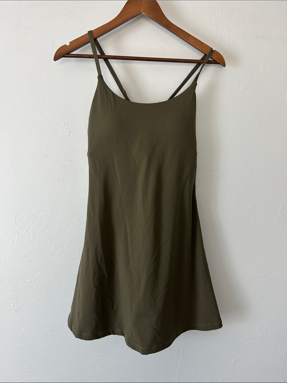 Nicole Miller Sport Olive Green Sporty Tennis Skort Dress with Double Straps
